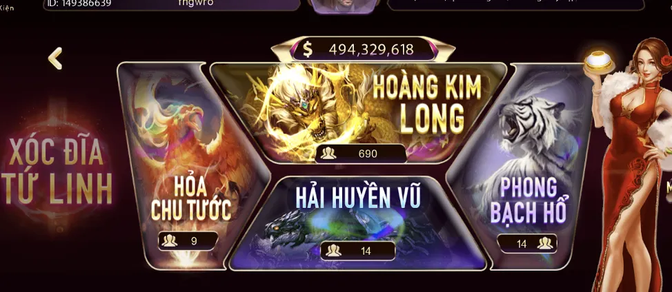 Điểm qua phần luật chơi đỉnh cao từ Xóc Đĩa Tứ Linh Gemwin
